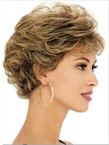 Short Fluffed Layers Lace Front Wig