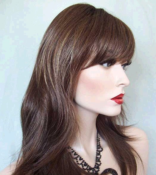 Stunning Long Straight Synthetic Lace Front Wig for Woman