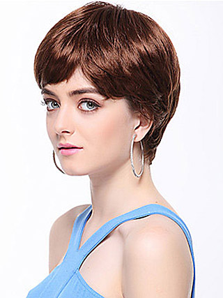 Short Straight Auburn Synthetic Wig