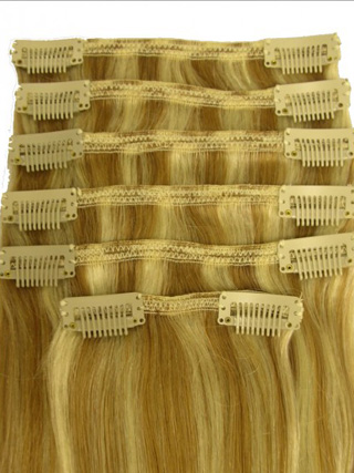 14 Inches Full Head 6 pcs Clip in Human Hair Extensions